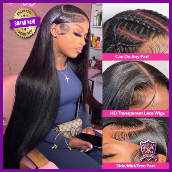 Brazilian Human Hair Wig 22 Inch HD Lace Closure Glueless Pre Plucked